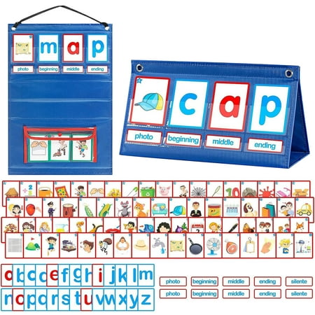 Ckraxd Words Phonics and Spelling Games Reading Letters Visual Words Words Phonics Games Mixing Board Replace Letters to Build Words Blending Sturdy Color Coded Cards