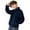 style-01 Dark Blue, variant on Gubotare Boys Hooded Fleece Jacket Kids Boys Long Sleeve Fur Fleece Zip Up Jacket Thicken Solid Color Casual Warm Outerwear for Winter Size 5T 6T (Light Yellow,5-6 Years)
