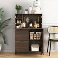 thumbnail image 4 of Desk Cabinet, with Storage Drawer & Shelves, Fold-up Desktop, Ideal for Home, Office, Dormitory, Small Spaces, 4 of 6