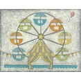 thumbnail image 2 of Zarris, Chariklia 32x26 White Modern Wood Framed Museum Art Print Titled - Carnival Ferris Wheel, 2 of 4