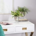 thumbnail image 2 of CosmoLiving by Cosmopolitan 7", 6"H Small Silver Metal Planter with Removable Stand (2 Count), 2 of 8