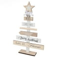thumbnail image 4 of Adornos de mesa navideños, letrero de madera decorativo con base para regalos, decoración del hogar, accesorio blanco, 4 of 14