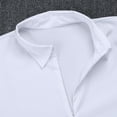thumbnail image 6 of YONGHS Men's One-Piece Long Sleeve Bow Tie Shirt Top Leotard Modern Dance Latin Tango Bodysuit White X-Large, 6 of 7