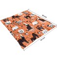 thumbnail image 4 of Halloween Cats with Pumpkin and Bat Motifs Blanket,Comfortable Soft Flannel Throw Blanket,All Season,Warm Lightweight Blankets for Sofa Bed Couch Living Room Chair,50"x60", 4 of 4