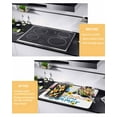 thumbnail image 3 of nqOlkjepod Large Induction Cooktop Protector Mat 28.5"x20.5", Sunflower Gnomes Stove Top Covers for Electric Stove, Yellow Grey Farmhouse Checkered Buffalo Stove Burner Cover Mats Stove Cover, 3 of 8