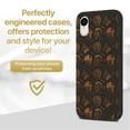 thumbnail image 2 of Wood phone case for iPhone XR compatible protective cell phone cover shockproof slim fit laser engraved Motor Skull design Black wood case for Men & Women by CaseYard, 2 of 7
