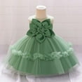 thumbnail image 2 of Bainana Infant Girls Dresses Flower Print Sleeveless Suspender Dress Elegant Fashion Girls Festival Dress Up Clothes 18-24 Months Green, 2 of 5