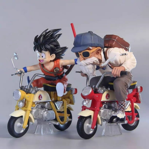 15cm Anime Dragon Ball Z maestro Roshi figura Son Goku motocicleta paseo estatua de PVC modelo coleccionable decoración juguete para regalozhangyuxiang zhangyuxiang unisex