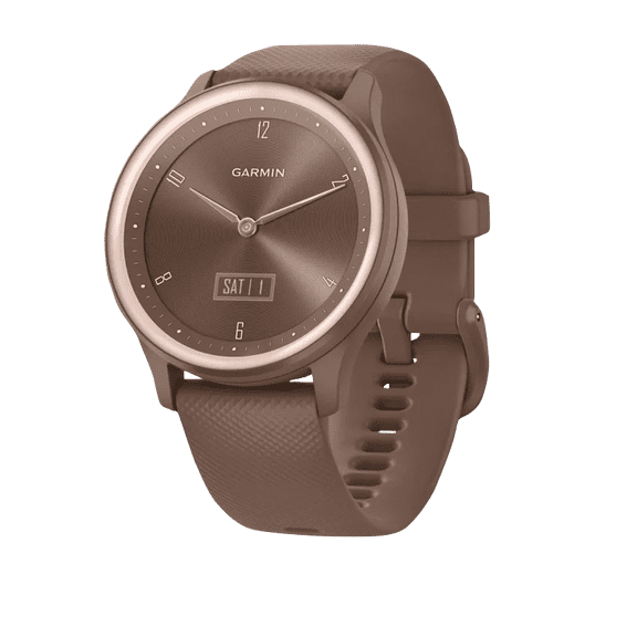 Restored Garmin VÃvomove Sport, Cocoa w/ Peach Gold Accents Garmin Certified (Refurbished)