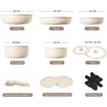 thumbnail image 3 of OSLIFE Batería de Cocina Ceramica de 15 Piezas con Mango Desmontable y Tapa, Juego de Ollas y Sartenes Antiadherentes con Alfombrilla para Sartén, 3 of 4