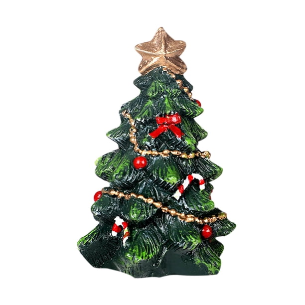 Ornamento Árbol Navideño de Resina, Adornación Festiva de Navidad, Estilo Elegante para Celebraciones, Resina de Alta Calidad, Decoración de Mesa, Accesorio para Hogar, Perfecto para Salas