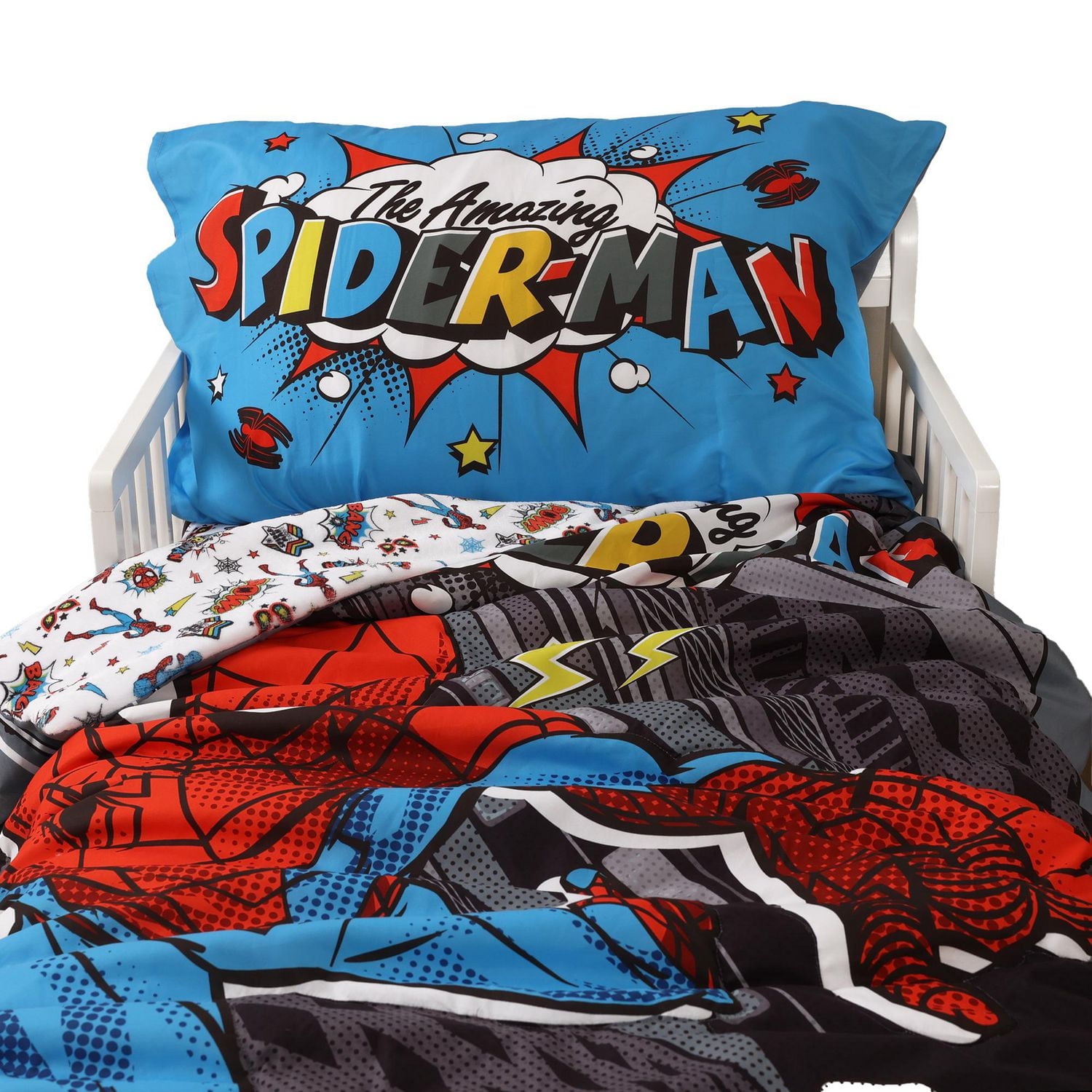 Marvel Spider-Man Comic 3-Piece Toddler Bedding Set