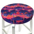thumbnail image 3 of Lsque Retro Palms Round Bar chair cushion covers Velvet Fabric Premium Comfort Protects from Scratches and Stains for 14-17 Inch Chair- 13 inch, 3 of 7