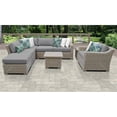 thumbnail image 2 of Coast 8 Piece Outdoor Wicker Patio Furniture Set in Grey, 2 of 2