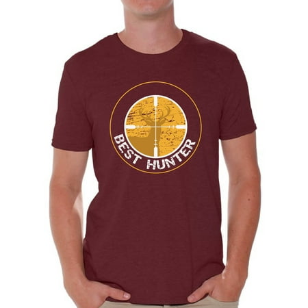 Awkward Styles Best Deer Hunter T Shirt for Men Best Hunter Ever Shirt Hunting Lovers T-Shirt for Him Hunting Shirt for Husband Hunting Birthday Gifts for Dad Deer Hunting Fans Best Hunter Clothes