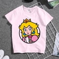thumbnail image 1 of Serie de princesas de Super Mario para mujer, regalo de verano para chica divertida y dulce, estampado de dibujos animados, informal, cuello redondo, manga corta zhangmengya  LED, 1 of 2