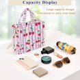 thumbnail image 5 of FORMRS Womens Corduroy Tote Bag Crossbody Shoulder Purse Handbag with Detachable Strap, Purple Stripe Cherry Pattern, 5 of 7