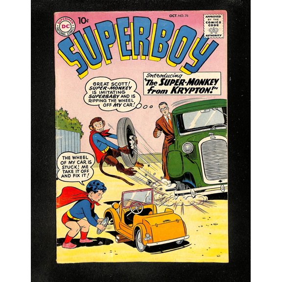 Superboy #76 VG/FN 5.0 1st appearance of Beppo the Super-Monkey! Comic Book