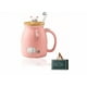 thumbnail image 2 of Taza De Café De Cerámica Con Bonita Tapa Cuchara De Gato Xtellar rosa, 2 of 4