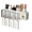 White, variant on Wall-Mounted Toothbrush Holder with Toothpaste Dispenser and 4 Cups(white)
