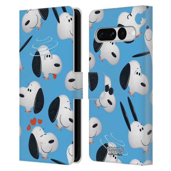Head Case Designs Officially Licensed Peanuts Character Patterns Snoopy Leather Book Wallet Case Cover Compatible with Google Pixel 7 Pro