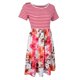 thumbnail image 1 of de Rayas Estampado Floral Bolsillos Patchwork de Club Nocturno SG Colco Vestido a rayas con estampado floral, 1 of 8