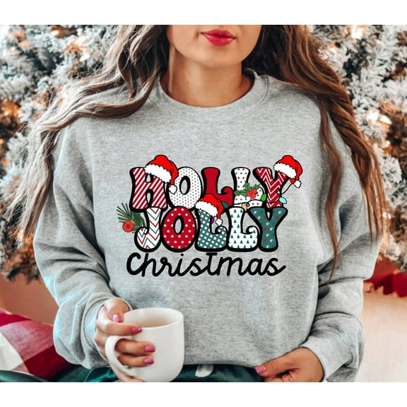 Holly Jolly season Sweatshirt, Holly season Shirt, Holly Jolly Vibes Sweater, season Family Shirts, season Crewneck Tshirt All Size S-5XL