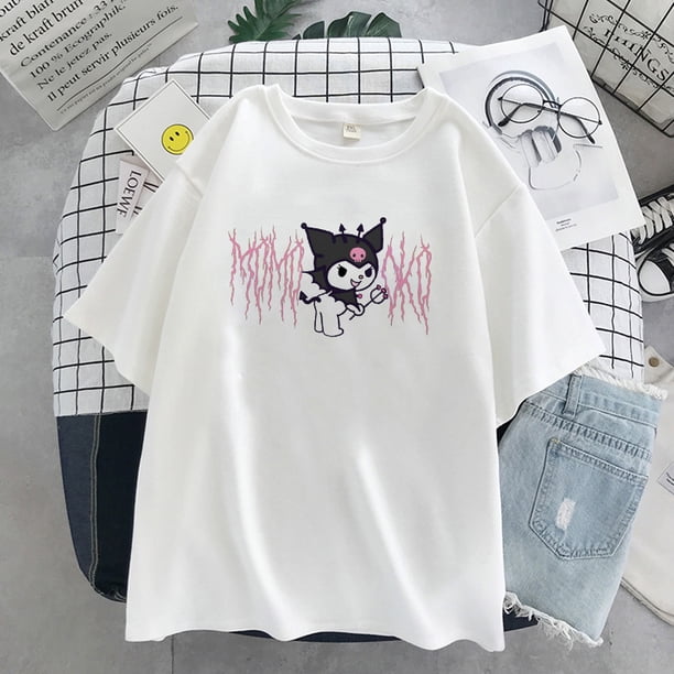 Camiseta Harajuku Hello Kitty Anime Streetwear y2k Feminina Vintagepangjing