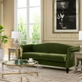 thumbnail image 5 of Elaine Camel Back Sofa Nailhead Accents, Olive Green, 5 of 10