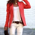 thumbnail image 4 of Trajes de chaqueta de mujer Blazers de negocios de manga larga Color sólido Cuello en V Traje diario FLhrweasw Para estrenar, 4 of 9