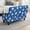 Blue Daisy, variant on FOR U DESIGNS Green Marble Print Ottoman Cover Stretch Flip-Top Storage Footstool Slipcover Washable Bench Slipcover with Elastic Bottom, Non-Slip Soft Stool Protector for Living Room