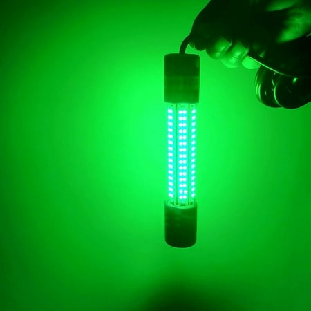green Underwater Fishing Light Submersible Night Light 180 LED Lamp 5 Meter Wire 12v Bright Underwater Fishing Light For Crappie Shad Squid Boat