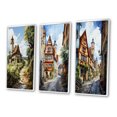 thumbnail image 3 of Designart "Blissful Rural Germany I" Germany Framed Wall Art Set Of 3 - Beige Germany Frame Gallery Wall Set For Home Decor, 3 of 6