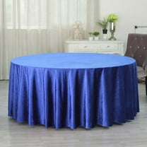Efavormart 120" Wholesale Round Tablecloth Royal Blue Premium Velvet Round Tablecloth For Wedding Party Events