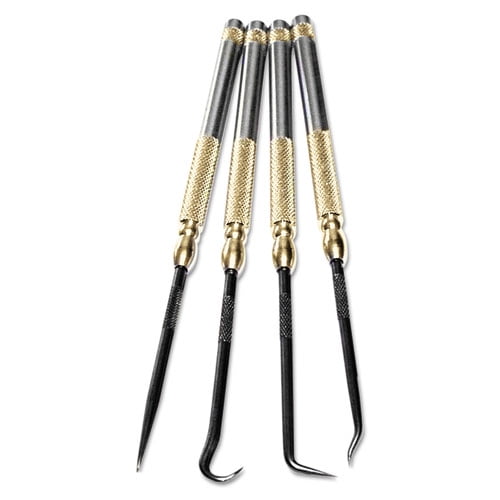 King Tool 4 Piece Pick Set Carbon Steel Blades Knurled Aluminum Handles K4psc Walmart Com Walmart Com