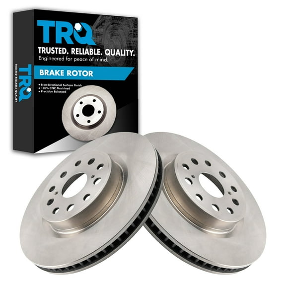TRQ Front Brake Rotors Set Vented Fits Select 2007-2017 Lexus LS460