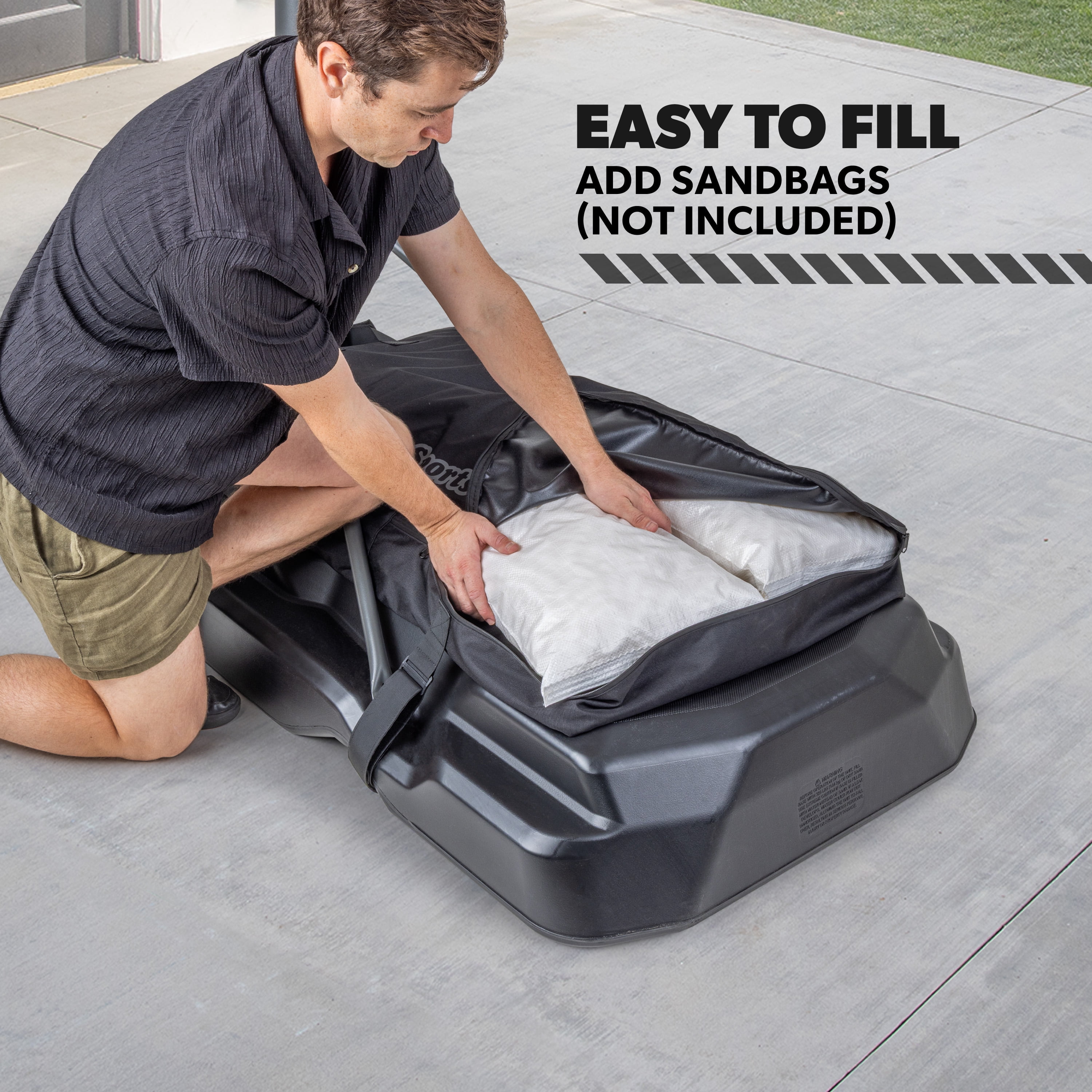 GoSports Basketball Hoop Weight for Base - Stable, Clean, All-Weather Sandbag Cover