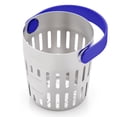 thumbnail image 1 of TREBONN Cookin Pod Pro Stainless Steel Double Portion Slotted Colander for Pasta and Vegetables Everyday Use Blue 1 Set, 1 of 5