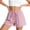 Pink-shorts for women, variant on RongHuan Striped Shorts for Women High Waisted Beach Casual Drawstring Pull On Elastic Waist Summer Shorts with Pockets