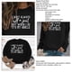 thumbnail image 4 of Sudadera de Mujer con Cuello Redondo y Manga Larga con Estampado de Letras, Jersey Informal de Moda para Mujer, Top para Viajes de Trabajo Diarios, Negro (Fuente Blanca) XXL, 4 of 5