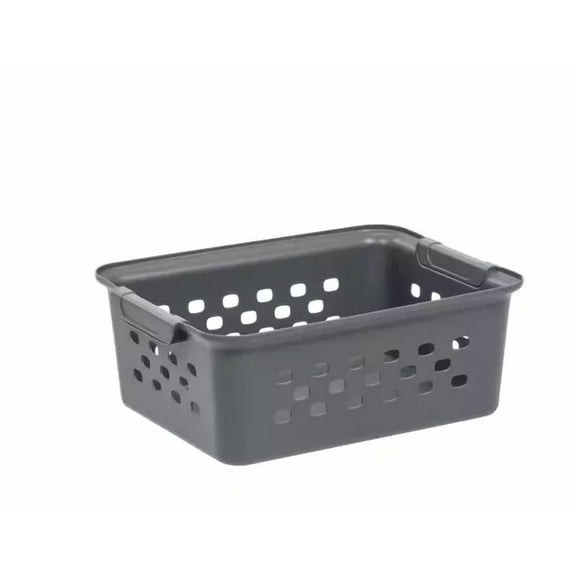 7 Qt. Small Organizer Storage Basket, Gray