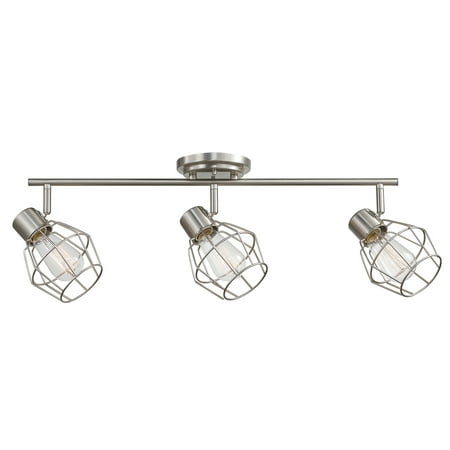 

Globe Electric Cedrick 3-Light Brushed Nickel Track Lighting Bulbs Included 59701