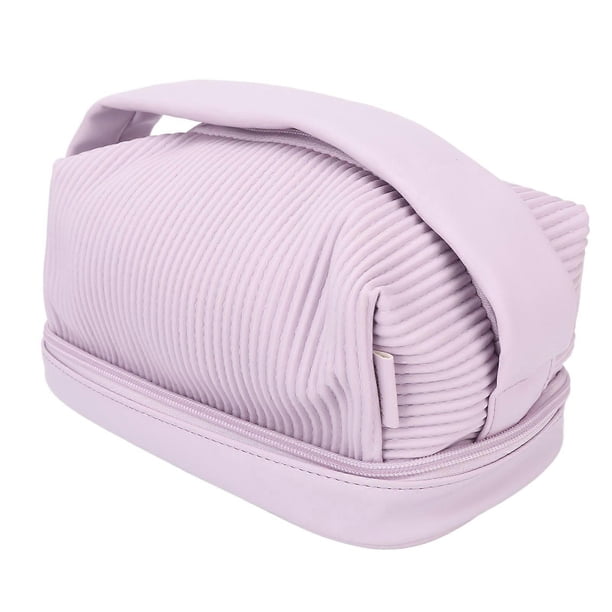 PU Makeup Bag Large Capacity Waterproof Portable Easy to Clean Cosmetic Pouch for Travel Home