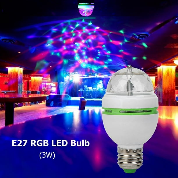 Boule Disco sept couleurs lampe de Projection E27 LED boule