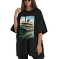 thumbnail image 4 of Plus Size Shirt for Women Black Tops for Women Short Sleeves Shirt for Women Belle Louisville Riverboat3 T Shirt Crewneck Shirt for Women XS, 4 of 5