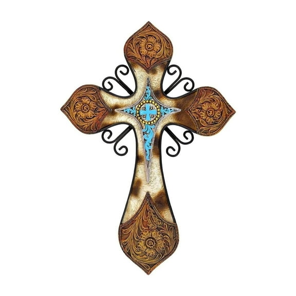 Rustic Western Wall Cross, Wall Sculptures