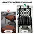 thumbnail image 5 of Outdoor Patio Cushion Covers 4 Pack Boho Black White Patio Chair Cushion Covers with Ties and Zipper Geometric Stripes Waterproof Outdoor Seat Cushion Covers for Patio Furniture 20"x18", 5 of 9