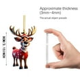 2D Acrylic Cartoon Santa Claus snowman Christmas Tree Pendant Christmas Cute Hanging Oranment