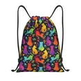 thumbnail image 1 of Fotbe Colorful Cats Bolsa Mochila con Cordón Estampada, Bolsa de Gimnasio Deportiva, Bolsa Cinch, Bolsa con Cordón para Hombres y Mujeres-Medium, 1 of 6