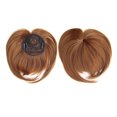 thumbnail image 1 of CAROOTU Seamless Silks-Base Hair Topper Fringe Hairpiece Straight Clip in Forehead Topper with Wispy Bangs, 1 of 7
